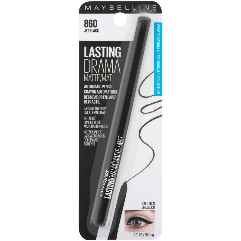 slide 4 of 10, Maybelline Carbon Matte Waterproof Eyeliner 860 Jet Black - 0.01oz, 0.01 oz