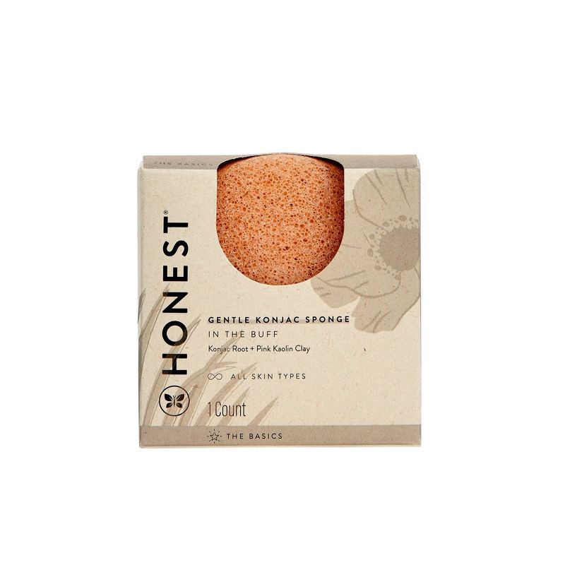 slide 2 of 7, Honest Beauty Gentle Konjac Sponge with Kaolin Clay - 1ct, 1 ct