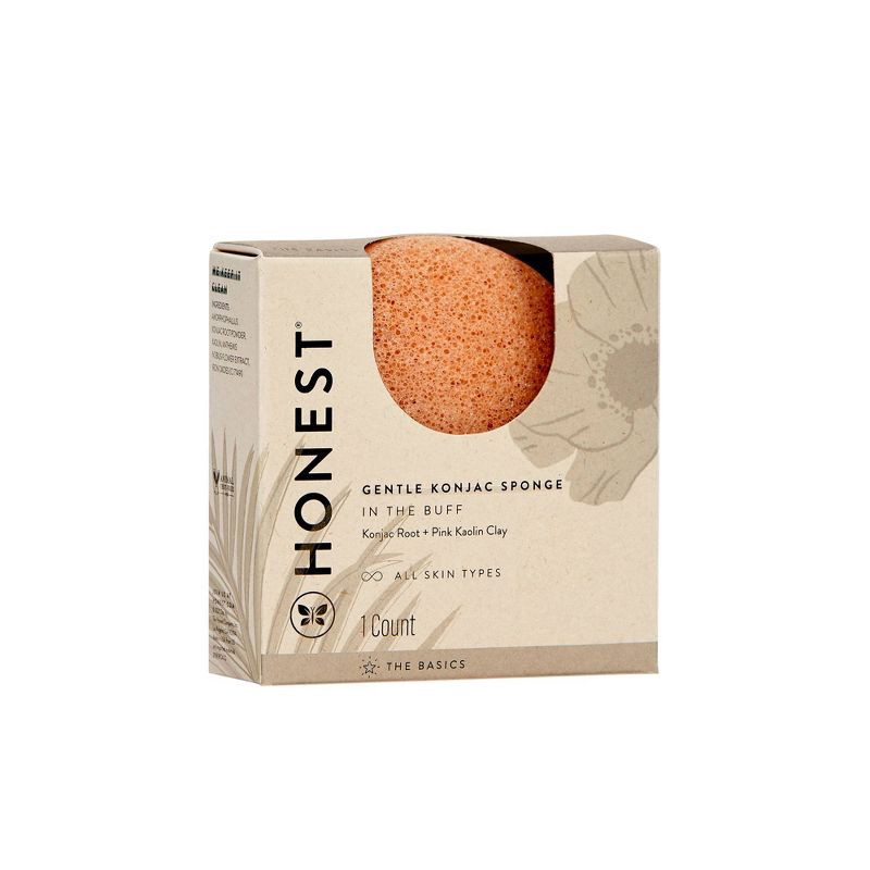 slide 4 of 6, Honest Beauty Gentle Konjac Sponge with Kaolin Clay - 1ct, 1 ct