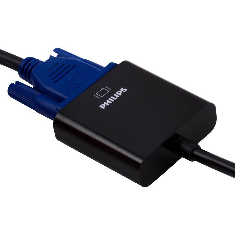 slide 5 of 5, Philips HDMI to VGA Adapter - Black, 1 ct