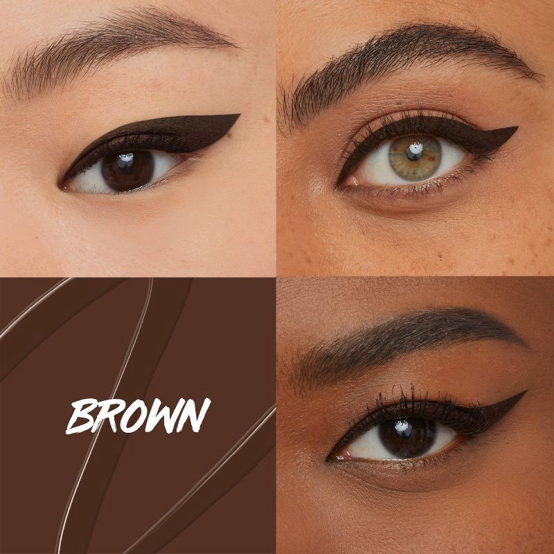 slide 3 of 11, Maybelline Eyestudio Master Precise All Day Liquid Eyeliner Makeup - 111 Forest Brown - 0.034 fl oz, 0.034 fl oz