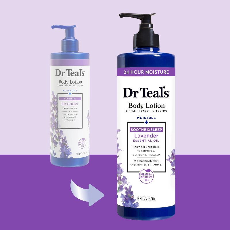 slide 3 of 6, Dr Teal's Soothing Lavender Body Lotion - 18 fl oz, 18 fl oz