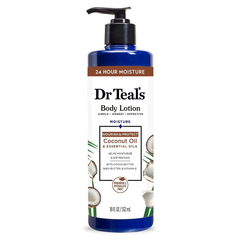 slide 1 of 5, Dr Teal's Nourishing Coconut Oil Body Lotion - 18 fl oz, 18 fl oz