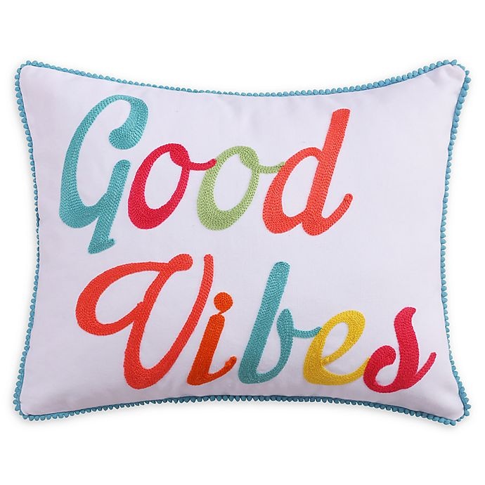 slide 1 of 1, Levtex Home Majestic Good Vibes'' Multicolor Oblong Throw Pillow'', 1 ct