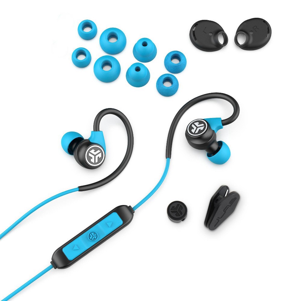slide 2 of 5, JLab Fit Sport Bluetooth Wireless Earbuds - Blue, 1 ct