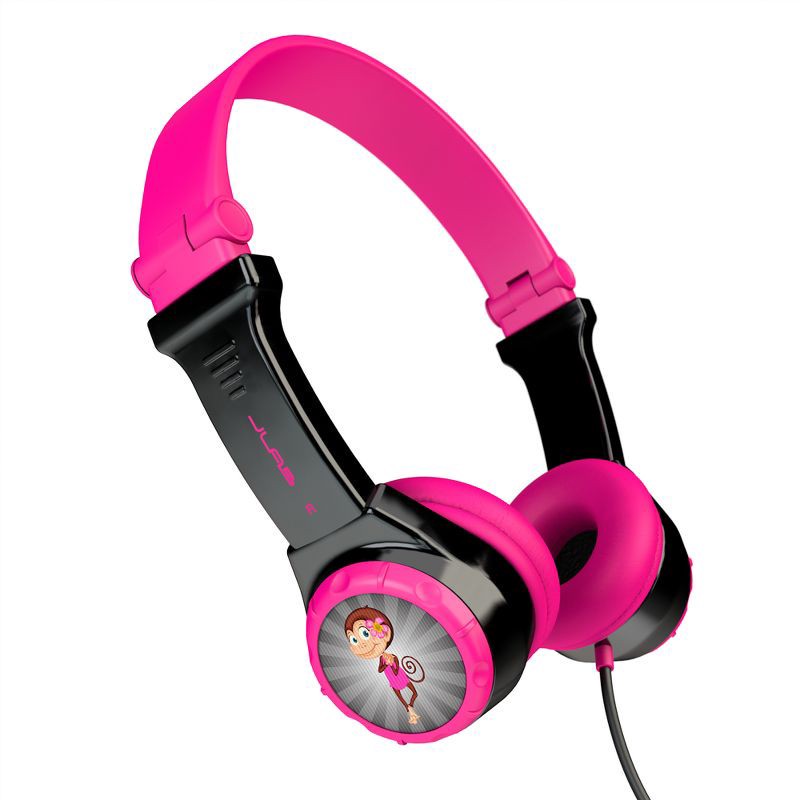 slide 1 of 5, JLab JBuddies Wired Folding Kids Headphones - Pink (JK2-PNKRTL), 1 ct