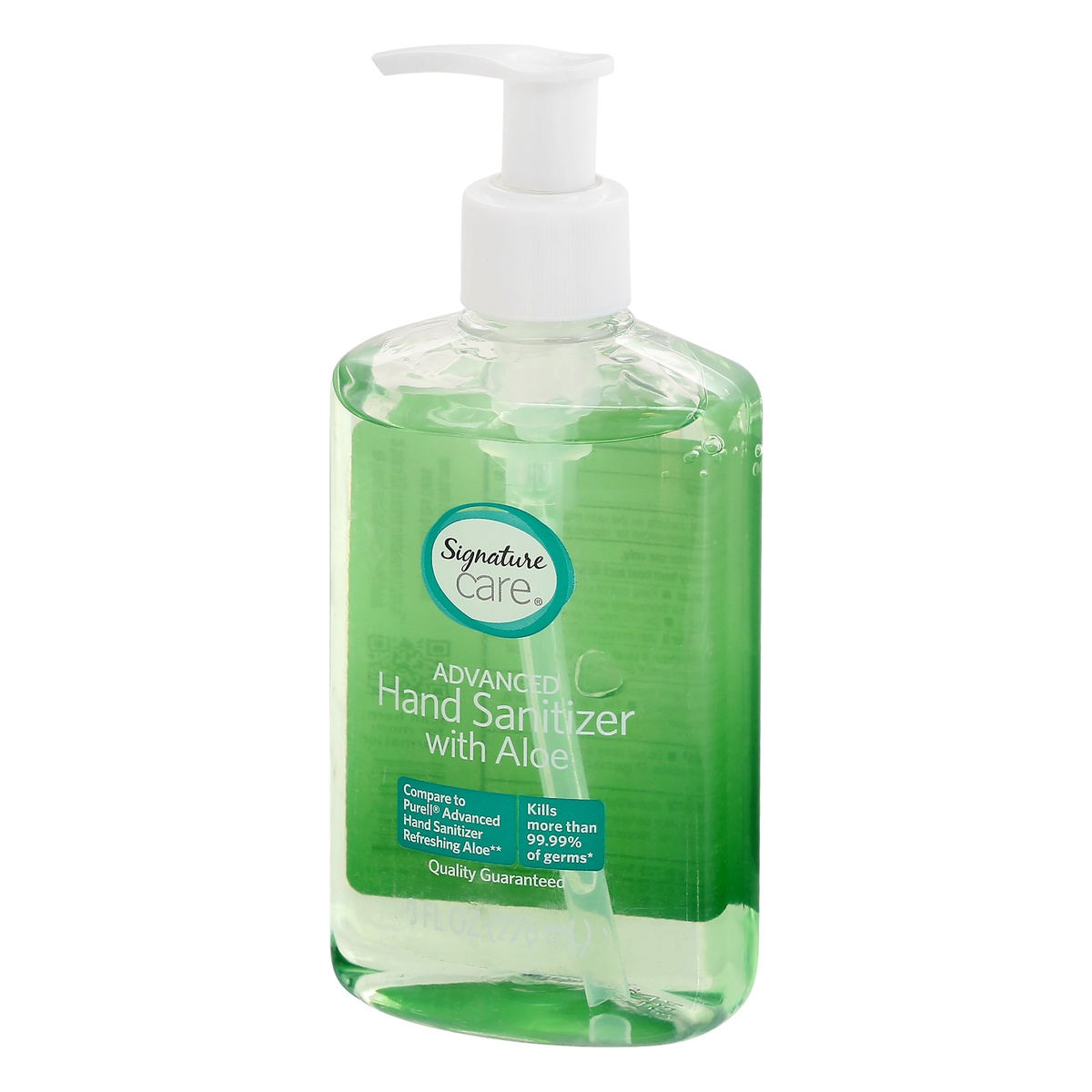 slide 3 of 9, Signature Care Hand Sanitizer, Advanced, With Aloe, 8 oz