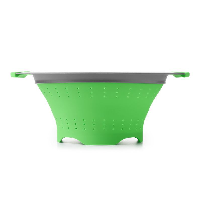 slide 1 of 6, OXO 3.5qt Colander with Handle Green, 3.5 qt