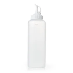 OXO 16oz Food Storage Bottle White: Plastic, Dishwasher-Safe, Condiment & Sauce Container, Includes Lid