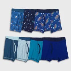 Boys' 7pk Space Boxer Briefs - Cat & Jack Blue XS