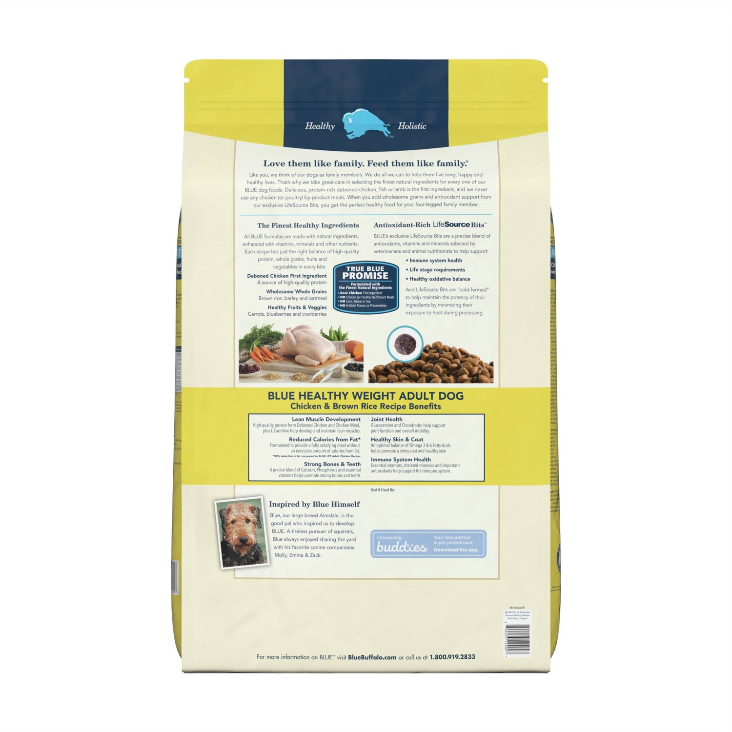 slide 2 of 8, Blue Buffalo Life Protection Formula Natural Adult Healthy Weight Dry Dog Food Chicken and Brown Rice - 24lbs, 24 lb