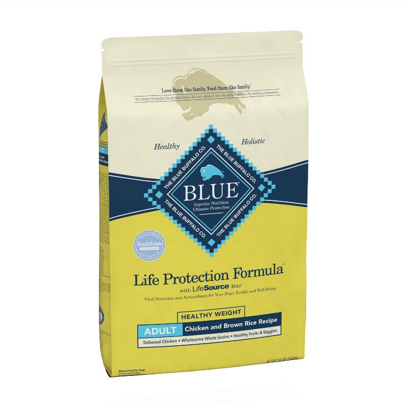 slide 6 of 9, Blue Buffalo Life Protection Formula Natural Adult Healthy Weight Dry Dog Food Chicken and Brown Rice - 24lbs, 24 lb