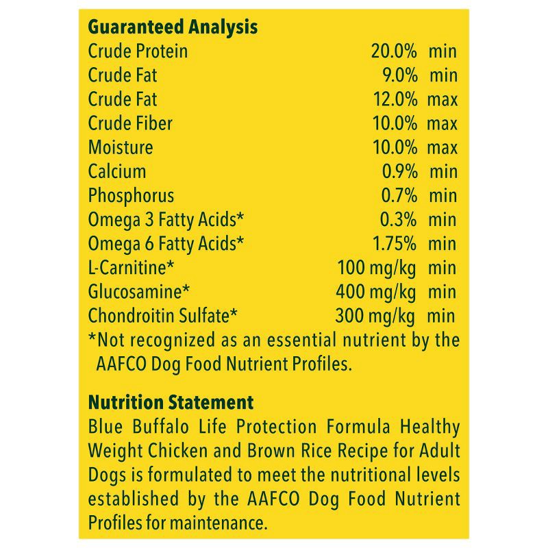 slide 7 of 9, Blue Buffalo Life Protection Formula Natural Adult Healthy Weight Dry Dog Food Chicken and Brown Rice - 24lbs, 24 lb