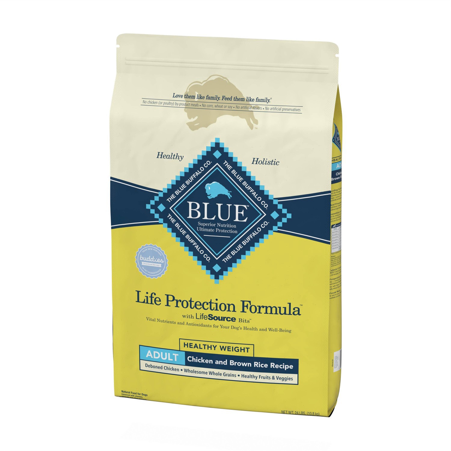 slide 8 of 8, Blue Buffalo Life Protection Formula Natural Adult Healthy Weight Dry Dog Food Chicken and Brown Rice - 24lbs, 24 lb