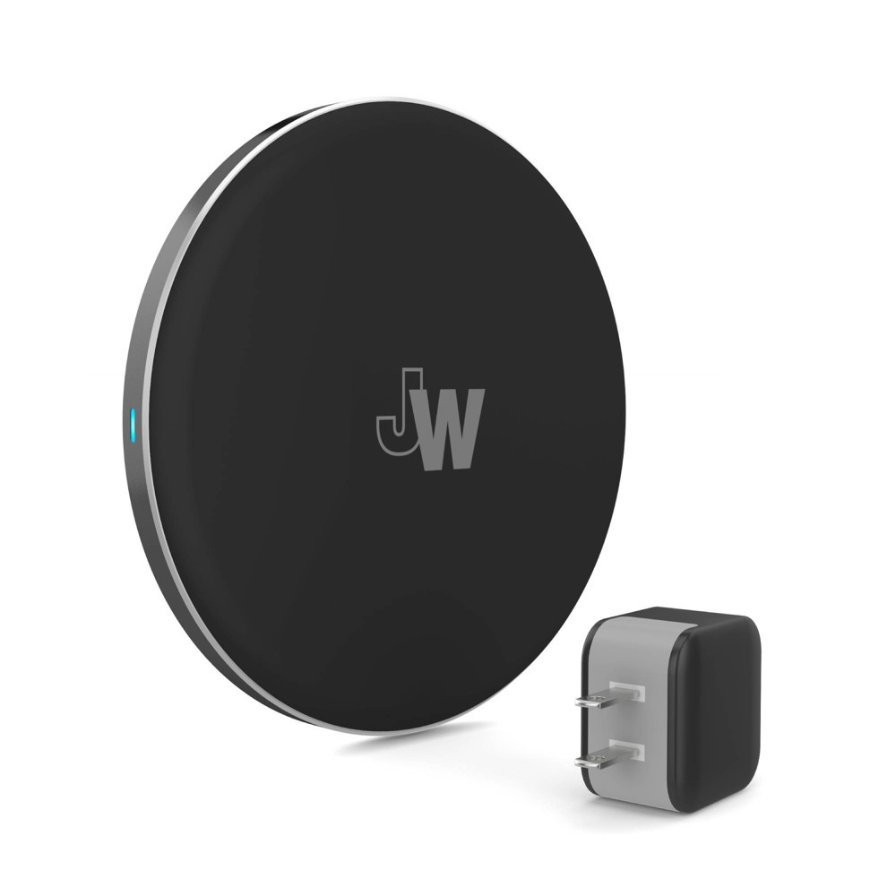 slide 4 of 10, Just Wireless 5W Qi Wireless Charging Pads (with Wall Adapters) - Black, 2 ct