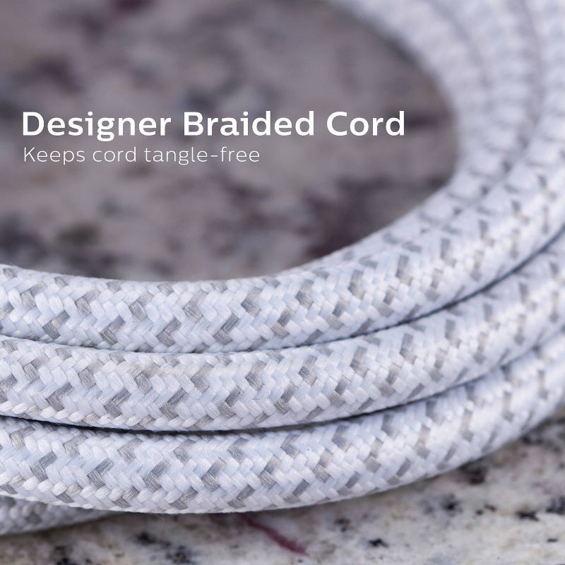 slide 8 of 8, Philips 6-Outlet Surge Protector with 6ft Extension Cord, White, 6 ft