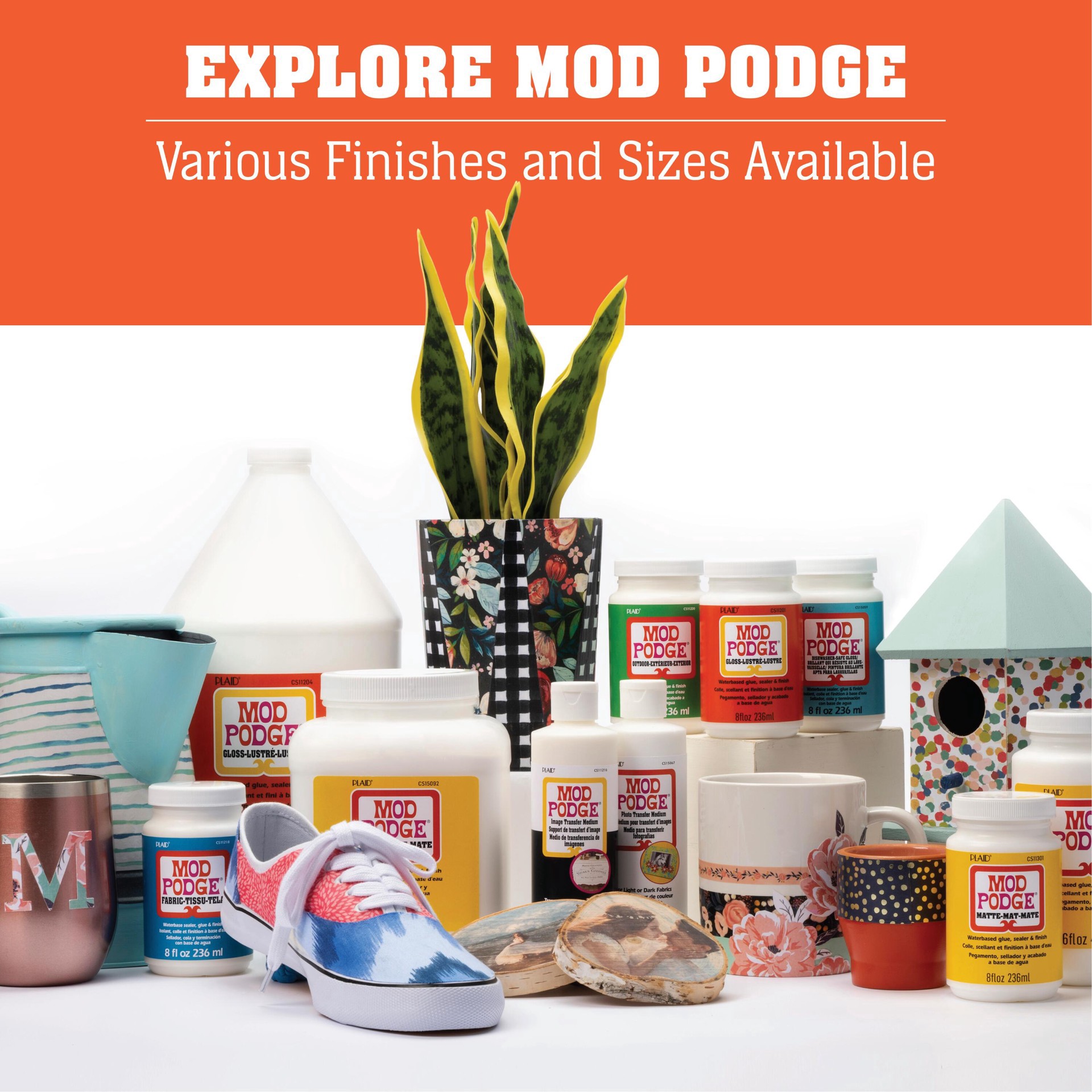 slide 3 of 9, Mod Podge Multi All-In-One Matte Finish Formula, 8oz., 8 oz