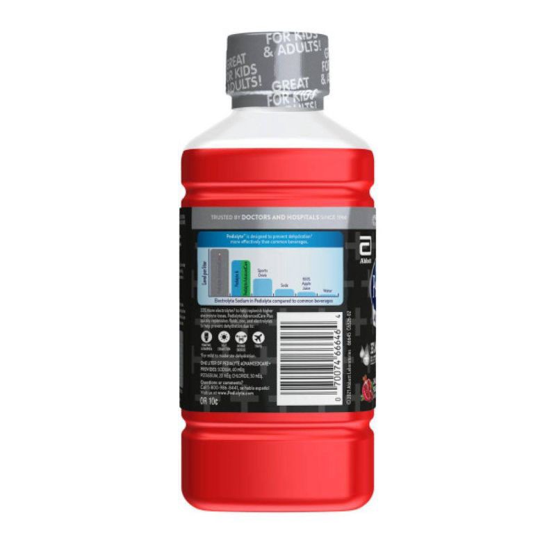 slide 2 of 9, Pedialyte Advanced Care Plus Electrolyte Solution Hydration Drink - Chilled Cherry Pomegranate - 33.8 fl oz, 33.8 fl oz