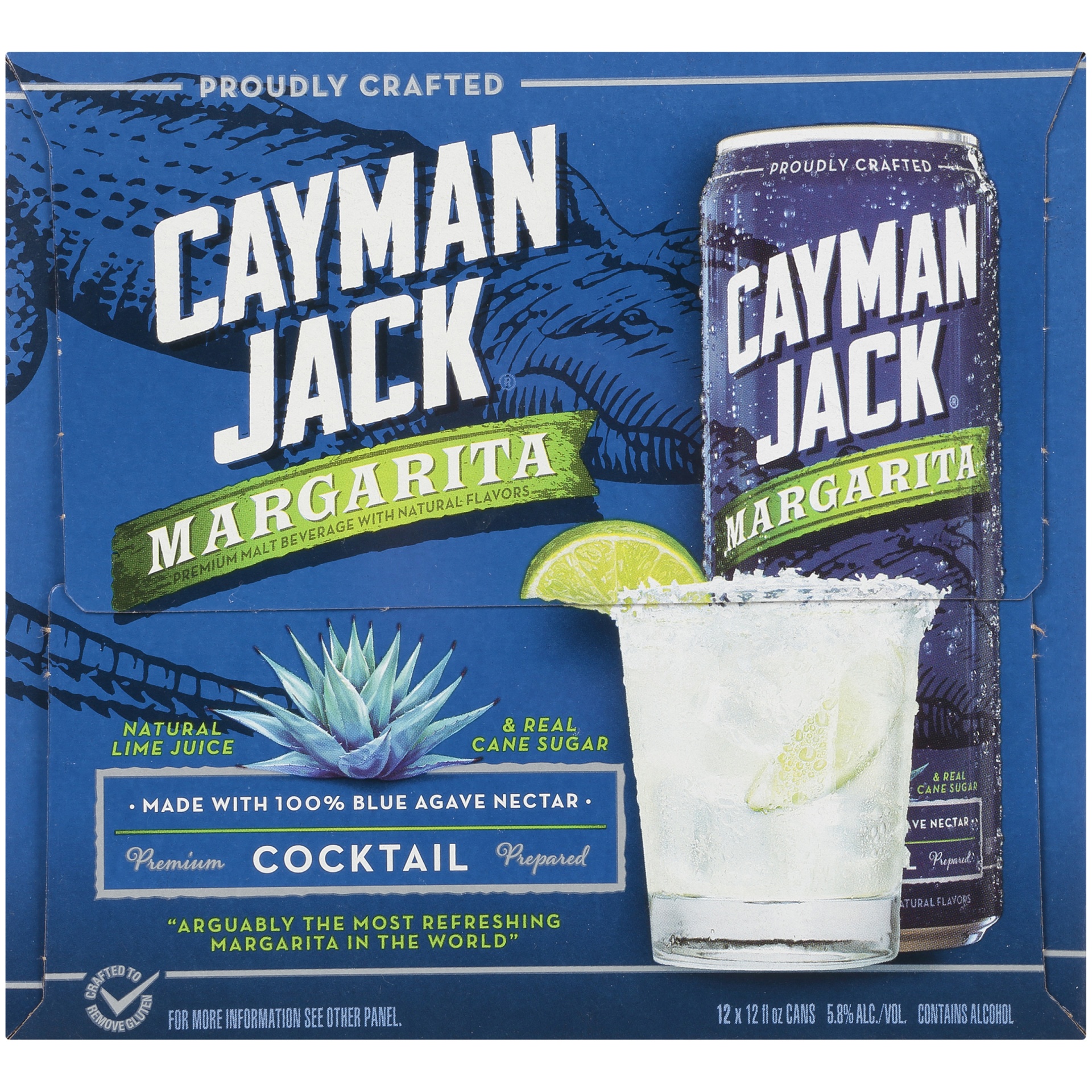 slide 4 of 5, Cayman Jack Margarita In Cans, 12 ct; 12 oz