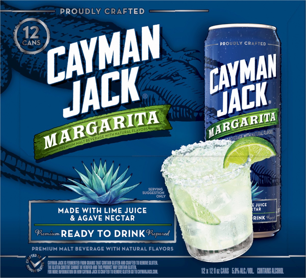 slide 5 of 7, Cayman Jack Margarita 12pk Slim Cans, 12 ct; 12 oz