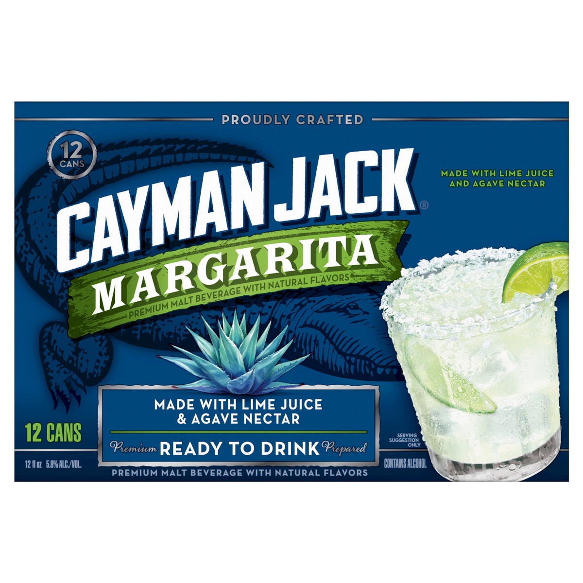 slide 1 of 7, Cayman Jack Margarita 12pk Slim Cans, 12 ct; 12 oz