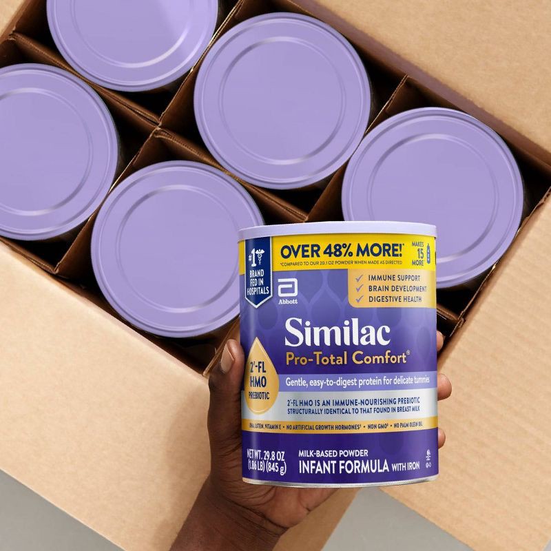 slide 4 of 8, Similac Pro-Total Comfort Non-GMO Powder Infant Formula - 29.8oz, 29.8 oz