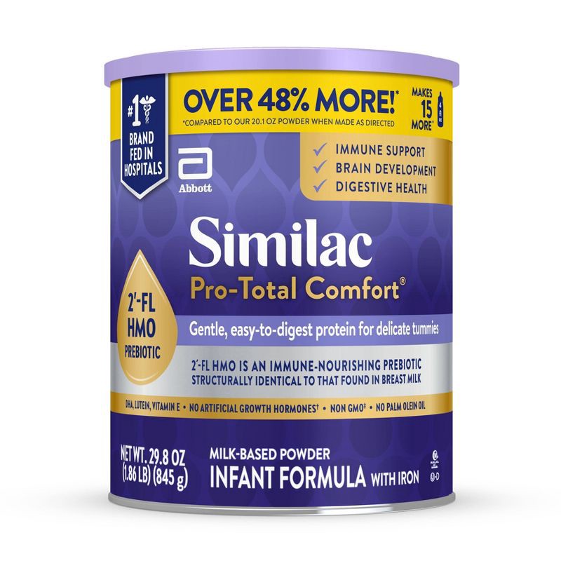 slide 1 of 8, Similac Pro-Total Comfort Non-GMO Powder Infant Formula - 29.8oz, 29.8 oz