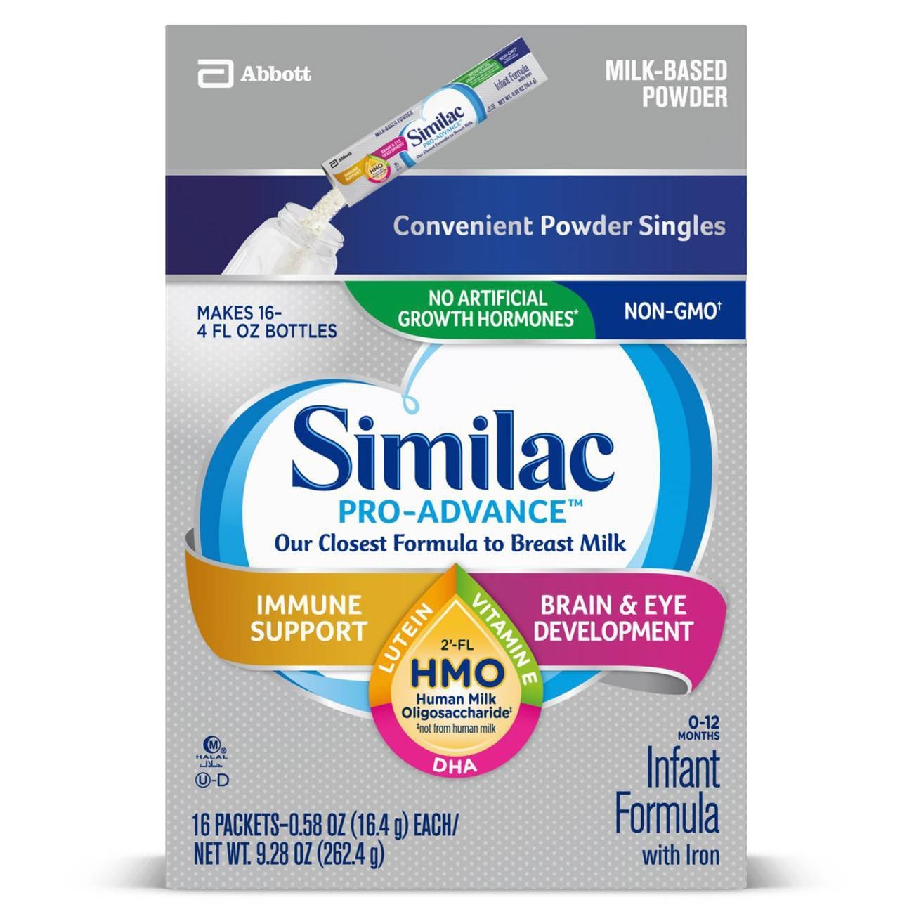 slide 1 of 6, Similac Infant Formula With Iron Powder, 16 ct; 0.58 oz