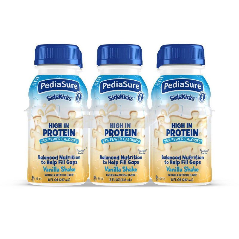 slide 1 of 8, PediaSure SideKicks High Protein Nutrition Shake Vanilla - 6pk/48 fl oz, 6 ct, 48 fl oz