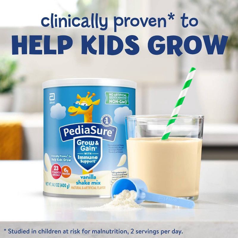 slide 4 of 12, PediaSure Grow & Gain Non-GMO Shake Mix Powder Vanilla - 14.1oz, 14.1 oz