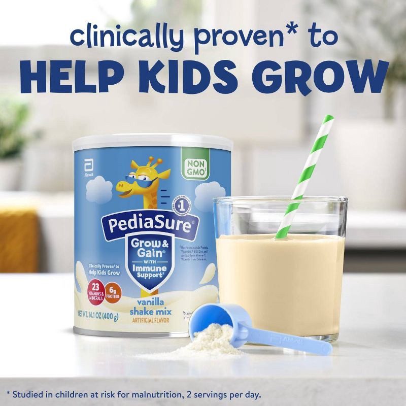 slide 4 of 12, PediaSure Grow & Gain Non-GMO Shake Mix Powder Vanilla - 14.1oz, 14.1 oz