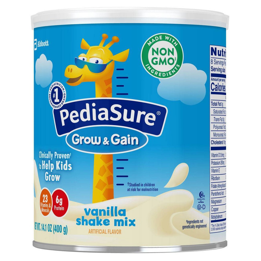 slide 4 of 6, PediaSure Grow & Gain Non-GMO Shake Mix Powder Vanilla - 14.1oz, 14.1 oz