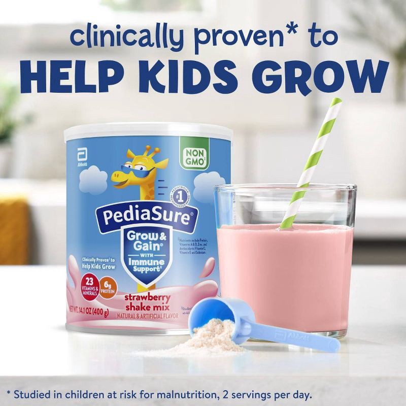 slide 4 of 11, PediaSure Grow & Gain Non-GMO Shake Mix Strawberry Powder - 14.1oz, 14.1 oz