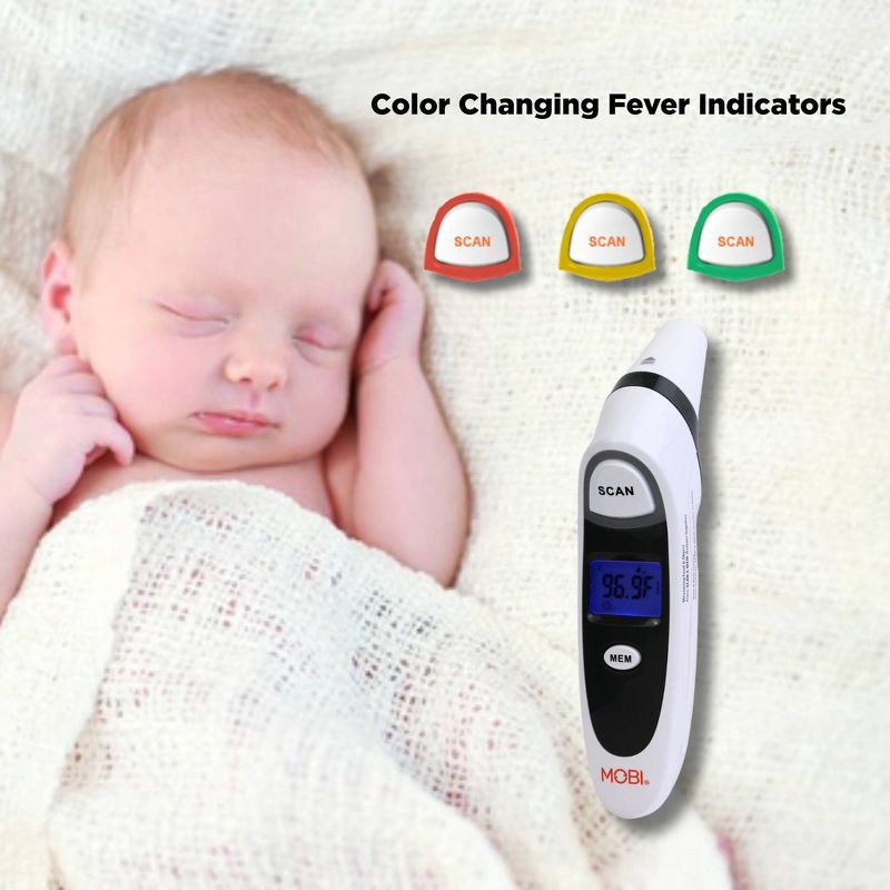 slide 3 of 4, MOBI DualScan Prime Digital Thermometer Ear and Forehead Fast, Accurate, Baby and Adult Thermometer, 1 ct