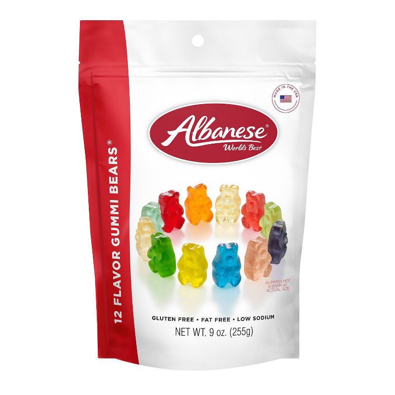 slide 1 of 9, Albanese World's Best 12 Flavor Gummi Bears Candy - 9oz, 9 oz