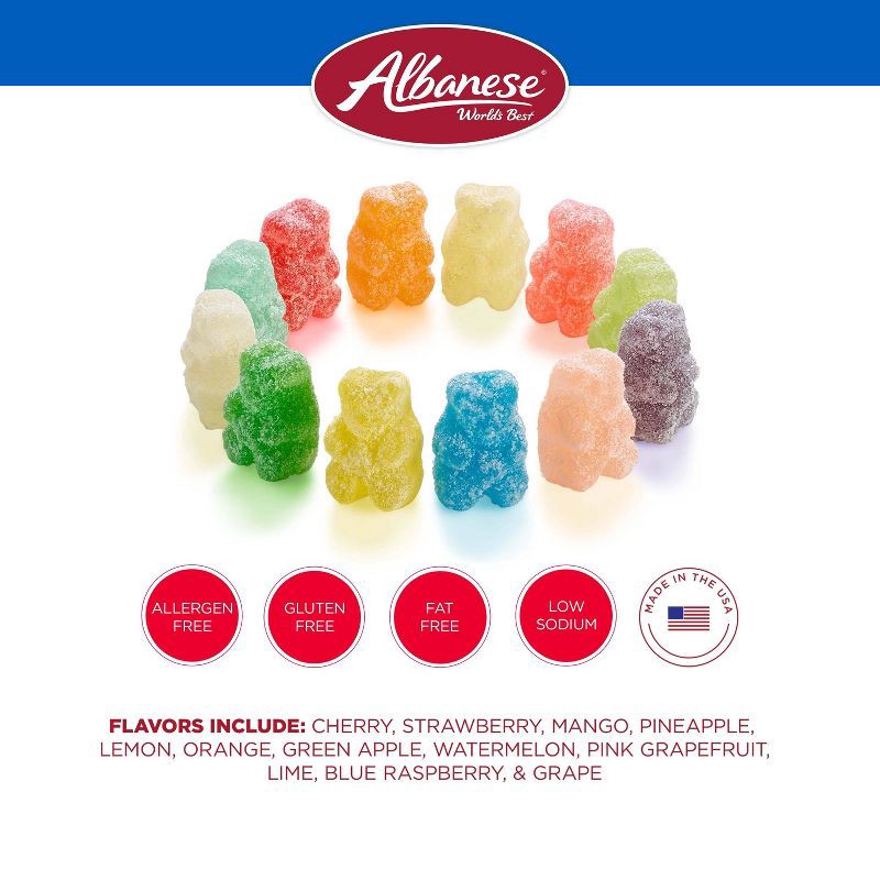 slide 4 of 11, Albanese World's Best Sour 12 Flavor Gummi Bears Candy - 8oz, 8 oz