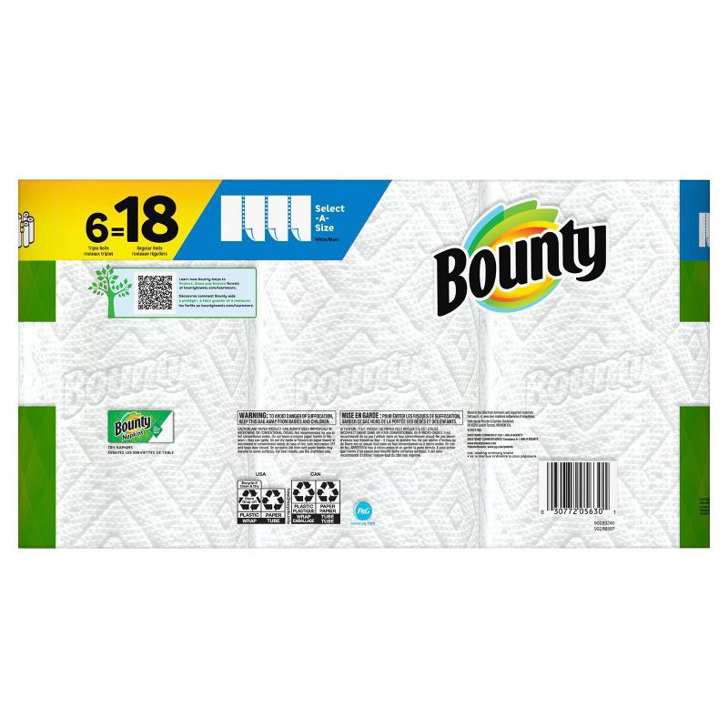 Bounty Select-a-size Paper Towels - 1 Triple Roll : Target