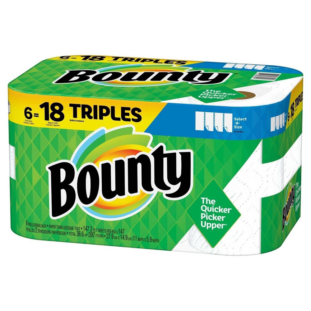 slide 4 of 5, Bounty Select-A-Size White Paper Towels, 6 ct