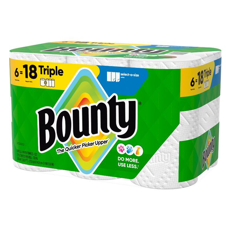 slide 16 of 16, Bounty Select-A-Size Paper Towels - 6 Triple Rolls, 1 ct