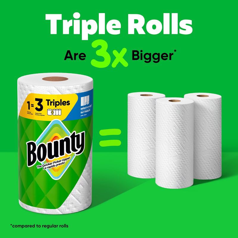slide 2 of 16, Bounty Select-A-Size Paper Towels - 6 Triple Rolls, 1 ct