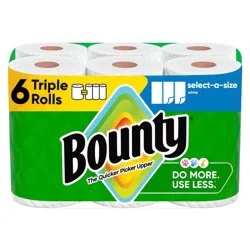 Bounty Select-A-Size Paper Towels - 6 Triple Rolls