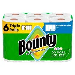Bounty Select-A-Size Paper Towels - 6 Triple Rolls