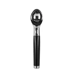 KitchenAid Ice Cream Scoop: Ergonomic Black Handle, Dishwasher-Safe, ABS & Steel, 8.5" Length, Cookie & Ice Cream Scooper