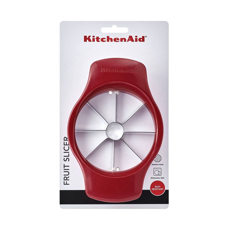 slide 5 of 5, KitchenAid Fruit Wedger Red: Stainless Steel Pineapple Corer & Slicer, Dishwasher-Safe, Lifetime Warranty, 1 ct