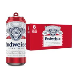 Budweiser American Lager Beer - 8pk/16 fl oz Can