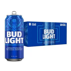 Bud Light American Lager Beer - 8pk/16 fl oz Cans