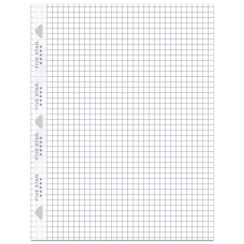 slide 3 of 6, Five Star Graph Ruled Filler Paper Reinforced, 200 ct