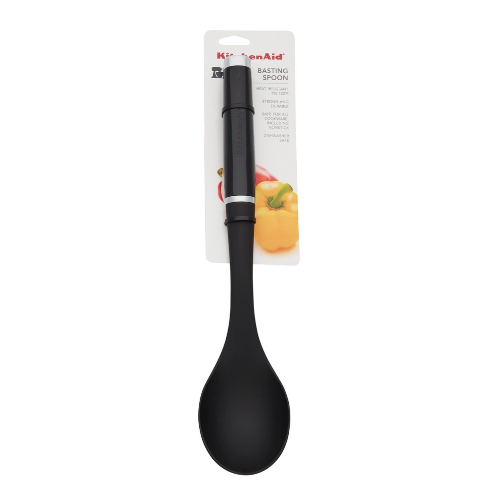 slide 2 of 3, KitchenAid Nylon Basting Spoon Black, 1 ct