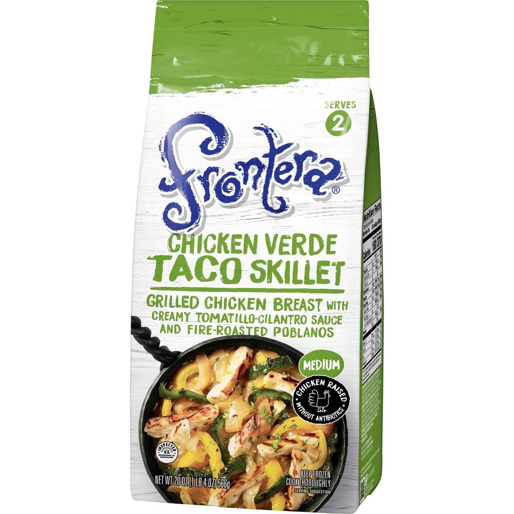 slide 3 of 3, Frontera Foods Frontera Chicken Verde Frozen Taco Skillet, 20 oz