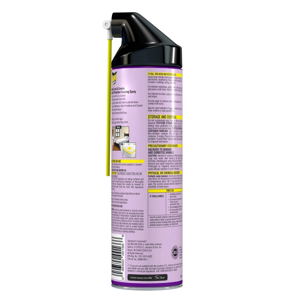 slide 2 of 4, Raid Max Extended Protection Bed Bug Crack & Crevice Foaming Spray, 17.5 oz, 1 ct